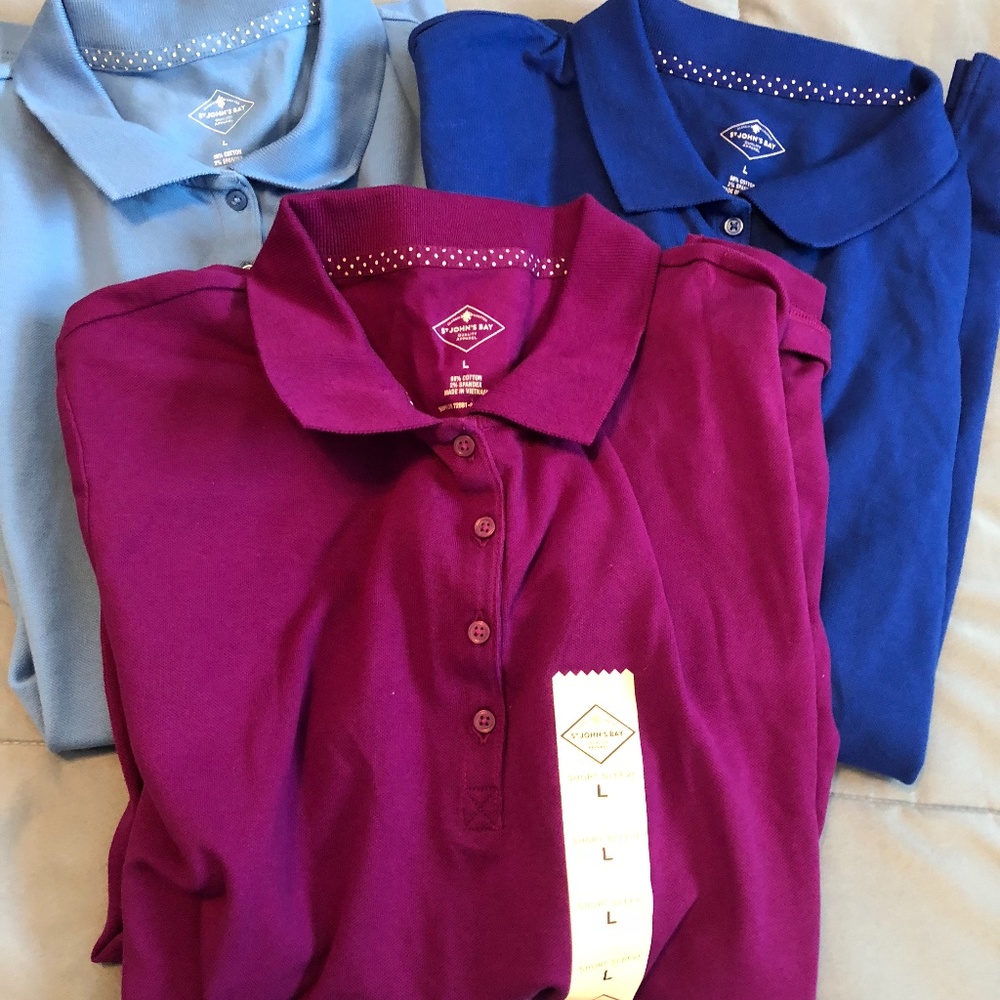 3 St. John Polo shirts